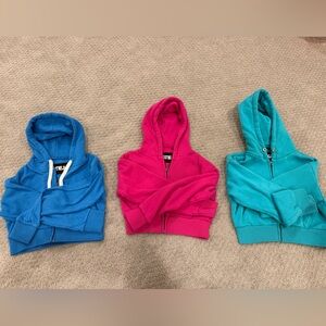 Set of THREE Katie J NYC Cropped Dylan Hoodies